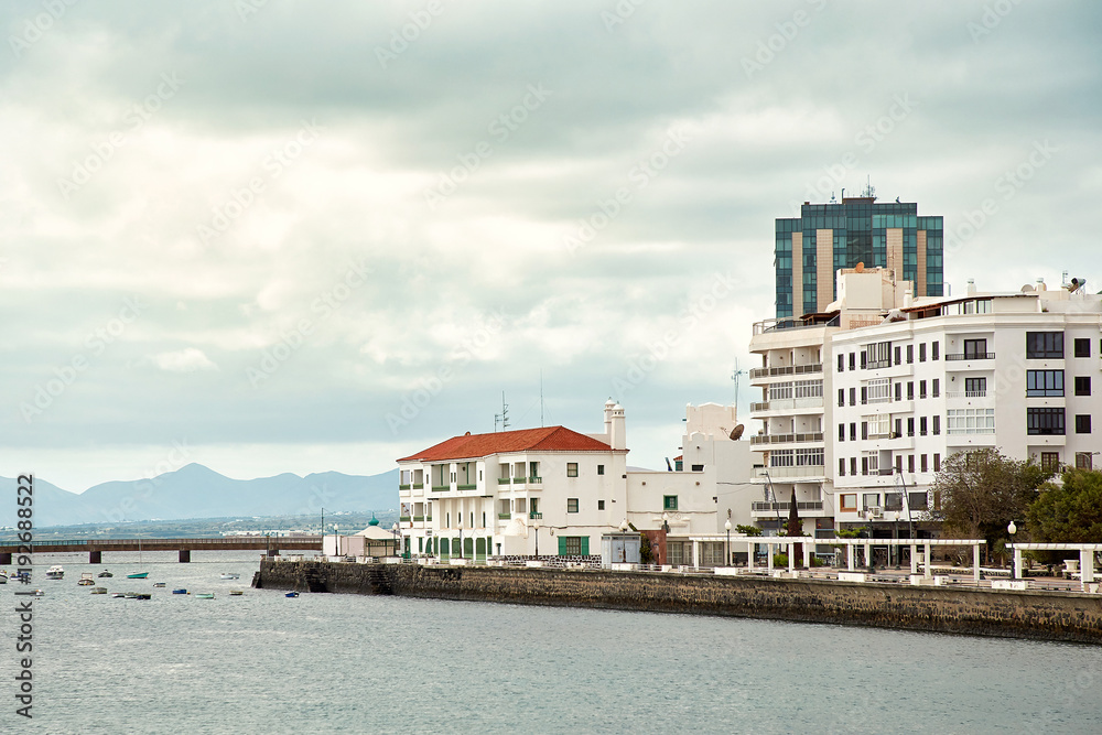 Panoramic view of Arrecife town, the capital of Lanzarote Island Panoramic view of Arrecife town, the capital of Lanzarote Island