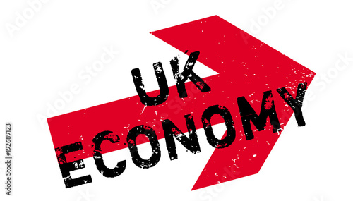 UK Economy rubber stamp. Grunge design with dust scratches. Effects can be easily removed for a clean, crisp look. Color is easily changed.
