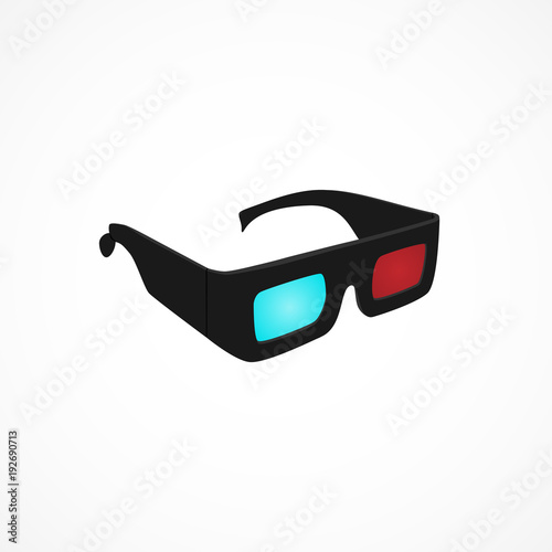 Vector image of 3D glasses.