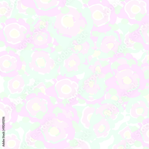 Delicate pastel pink and blue floral background Vector illustration