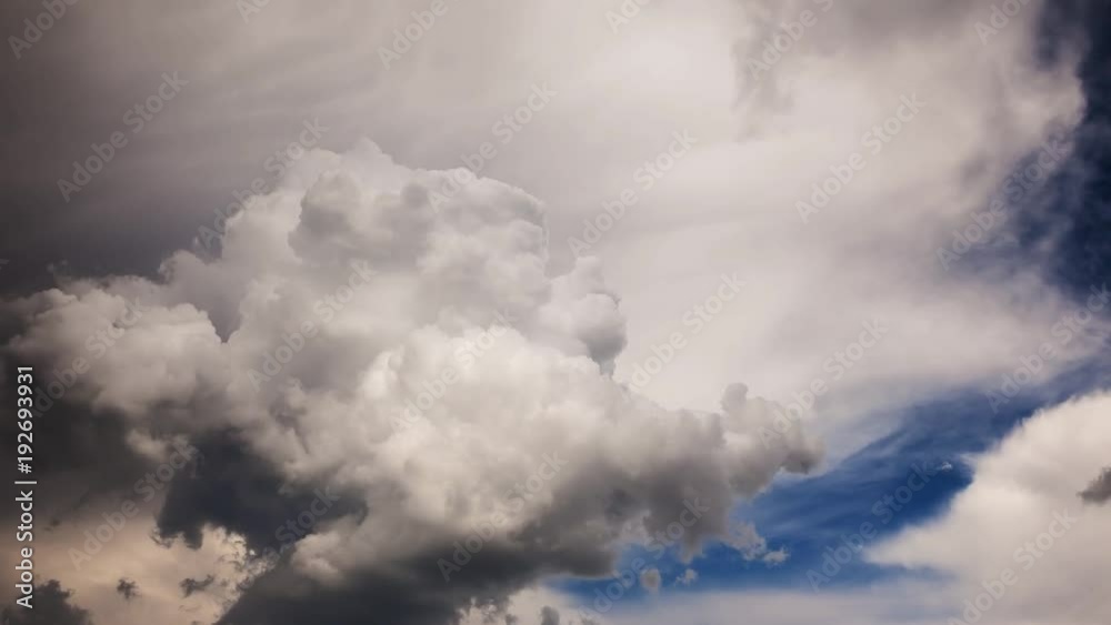 Alarming view of the overcast sky and dark ominous clouds. Time lapse clip. Alarming view of the overcast sky and dark ominous clouds. Time lapse clip.