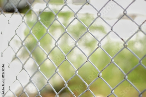White wire mesh fence texture for background
