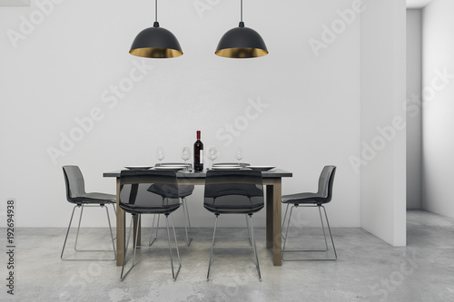 Dining area in contemporary kitchen