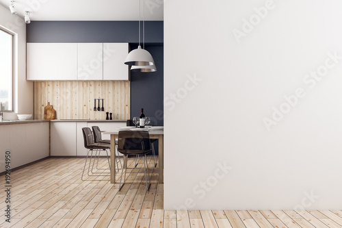 Modern kitchen with copyspace
