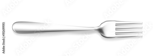 Fotografie, Obraz Realistic vector fork mockup isolated
