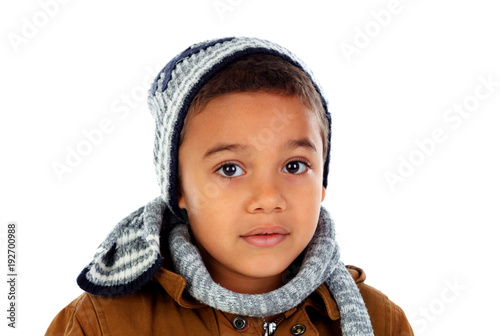 Beautiful child with wool scarf