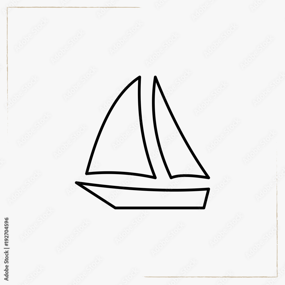 yacht line icon