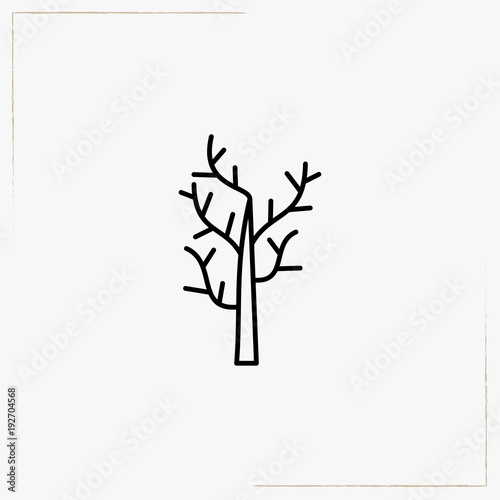 dry tree line icon