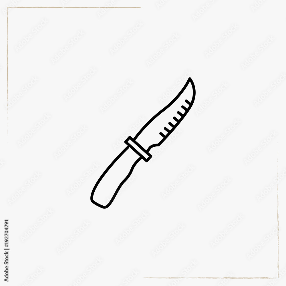 Obraz premium knife line icon