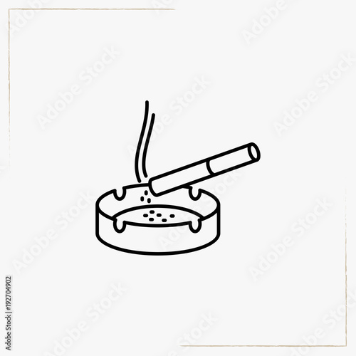 ashtray line icon