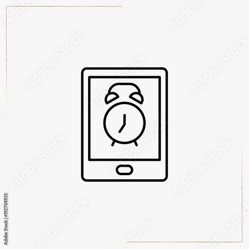 mobile alarm line icon