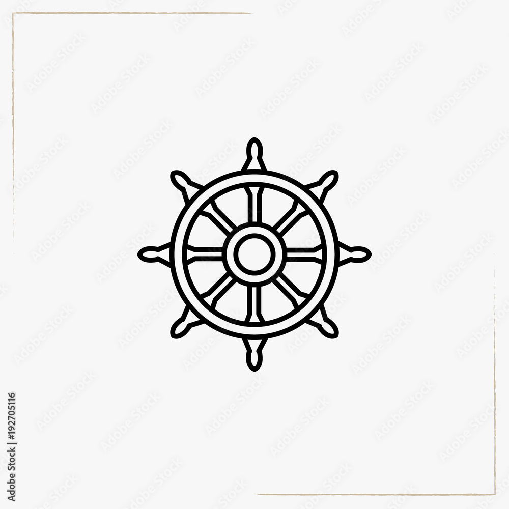 hand wheel line icon hand wheel line icon