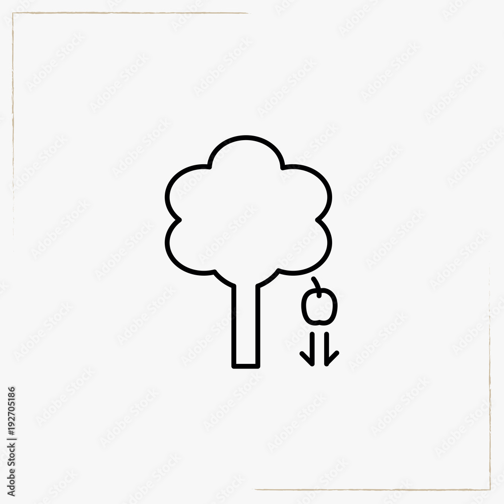 gravitation theory line icon gravitation theory line icon
