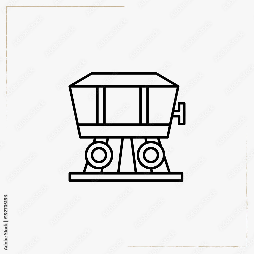 car of locomotive line icon car of locomotive line icon