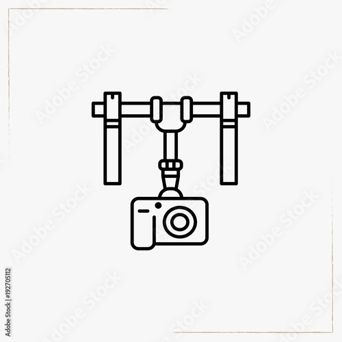 camera stand line icon
