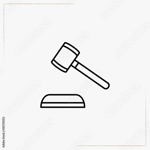 hummer of justice line icon