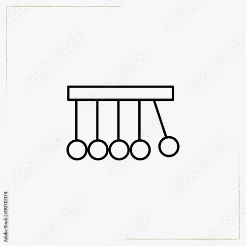 newton pendulum line icon