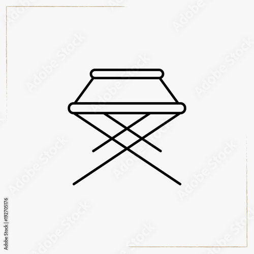camping table line icon