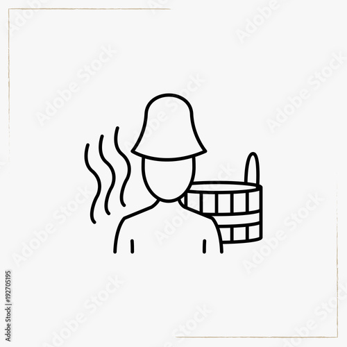 bathhouse line icon