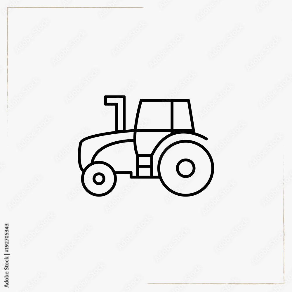 tractor line icon