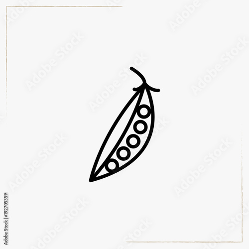 green bean line icon