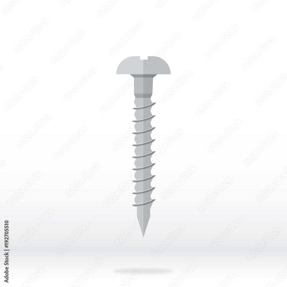 Screw logo template. Screw vector icon with shadow. Stock vector. Vector illustration EPS10. Screw logo template. Screw vector icon with shadow. Stock vector. Vector illustration EPS10.
