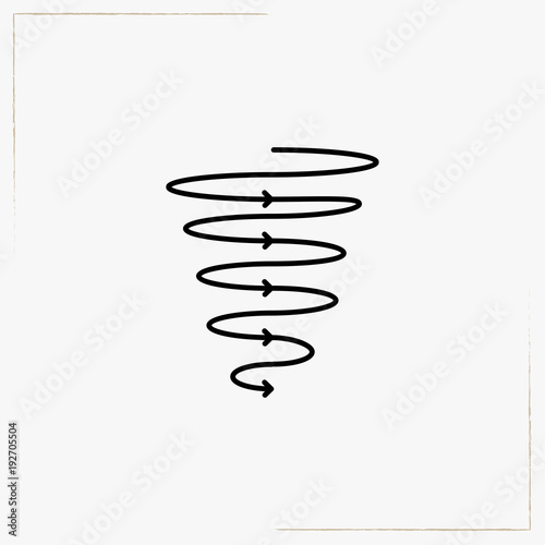 whirlwind line icon