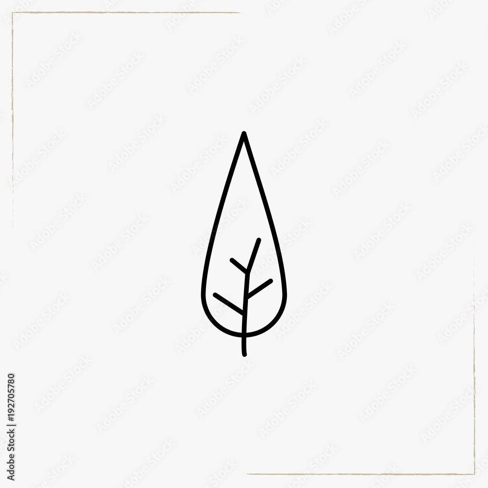 tree leafs line icon tree leafs line icon