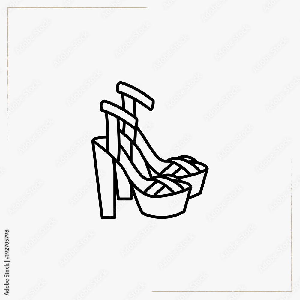 lady shoes line icon lady shoes line icon