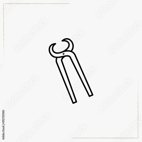 nippers line icon