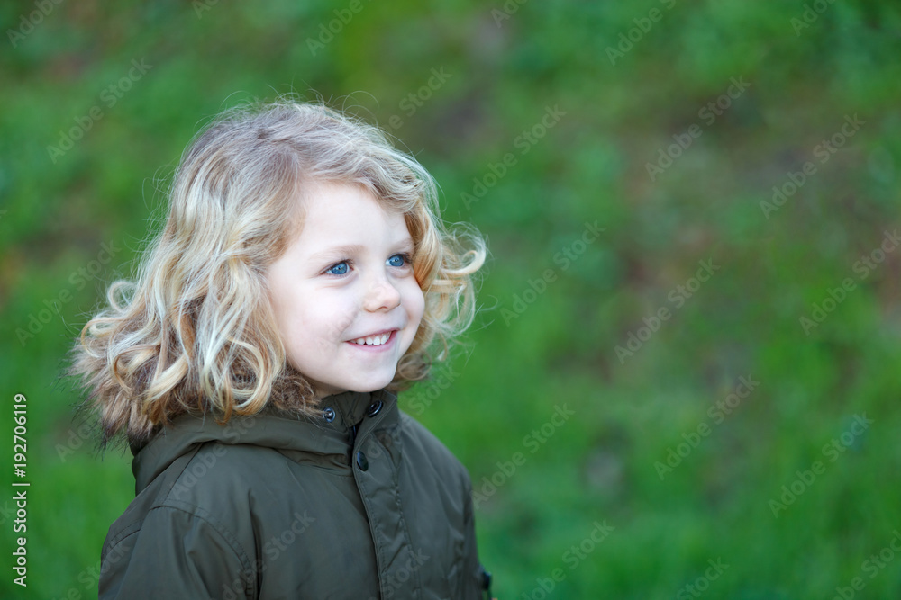 Small child enjoying of a sunny day Small child enjoying of a sunny day