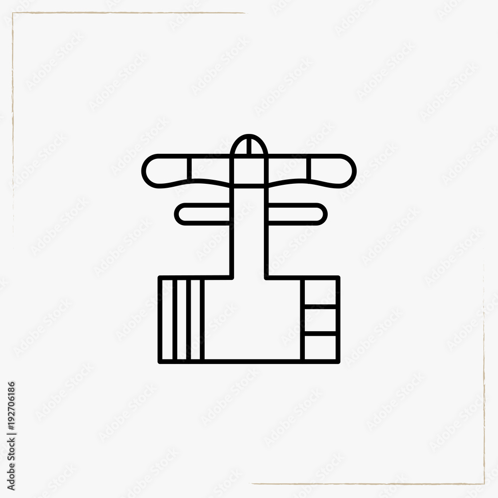 pipe valve line icon