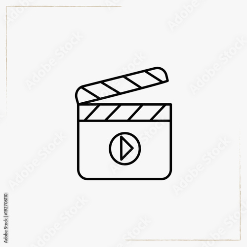 cinema flapper line icon