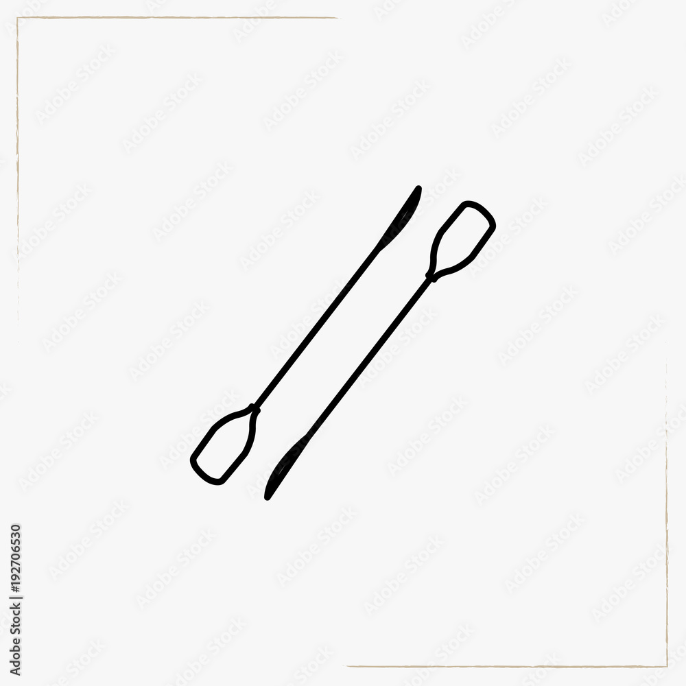 rowing paddle line icon rowing paddle line icon
