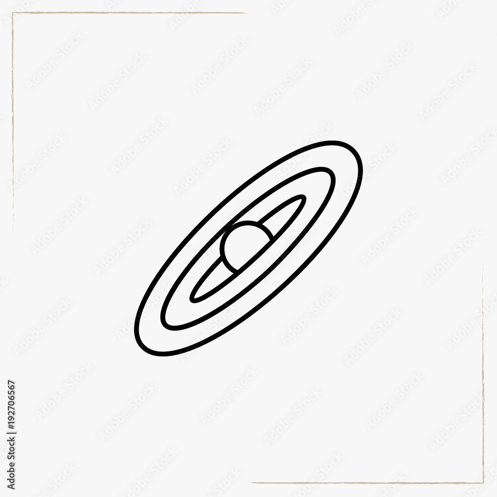 saturn line icon saturn line icon