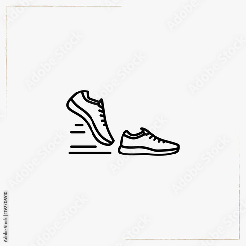 sport shoes line icon