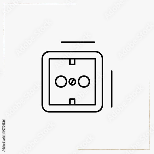 electric socket line icon