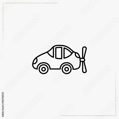 car toy line icon