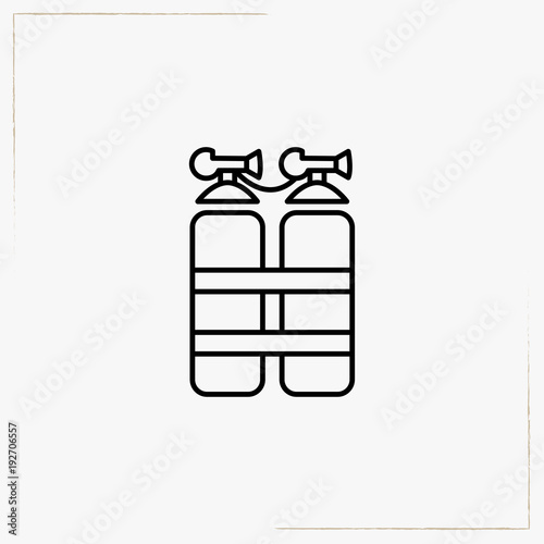 diving tank line icon