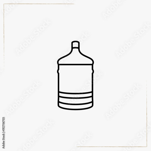 gallon of water line icon