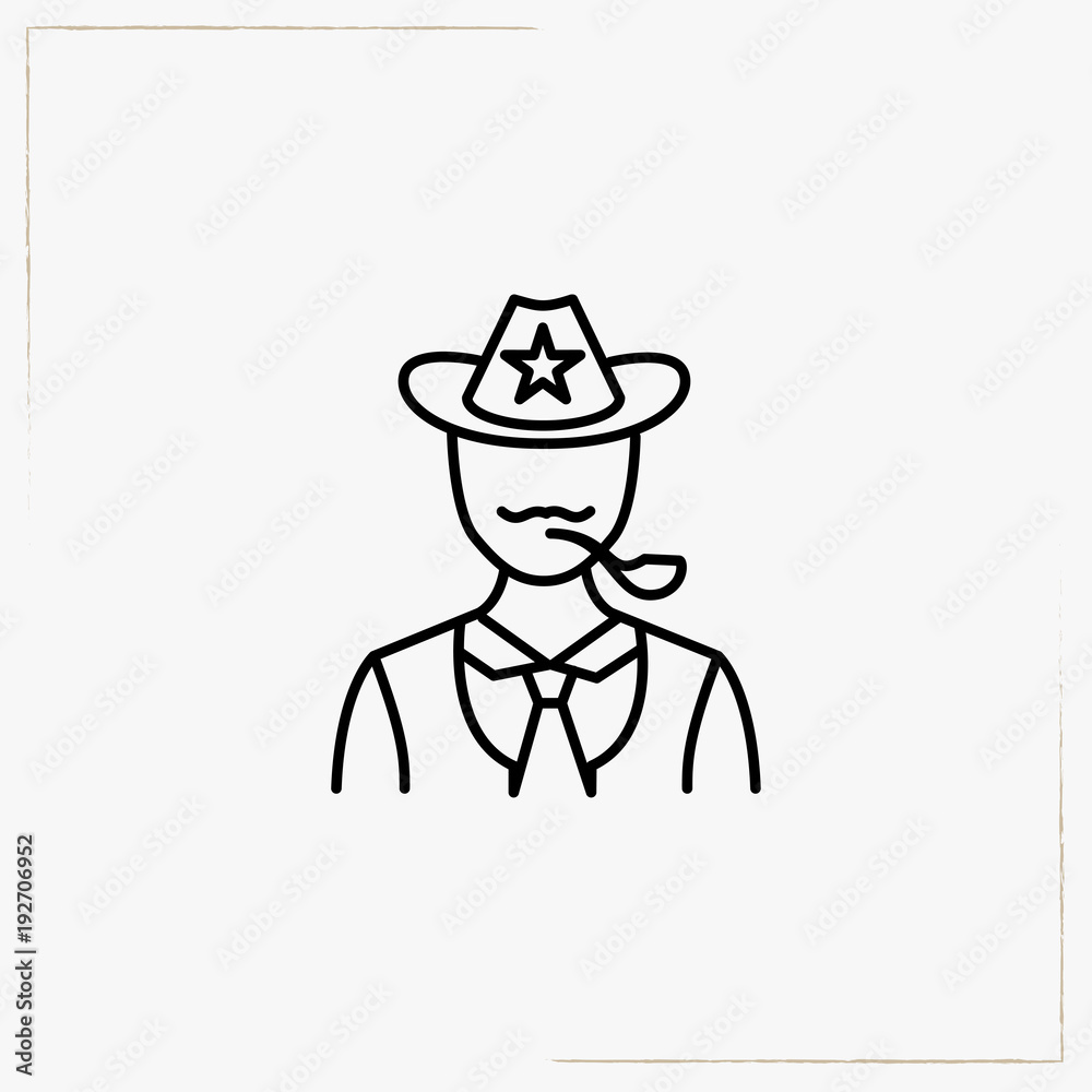 sheriff line icon