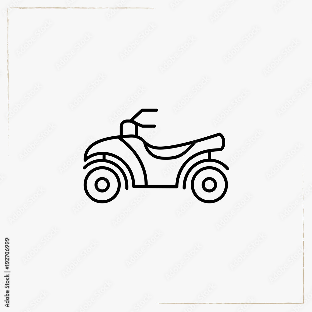 quad bike line icon