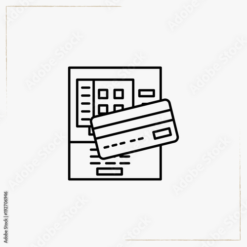 cash dispenser line icon