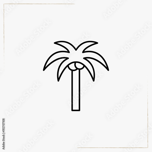 palm tree line icon