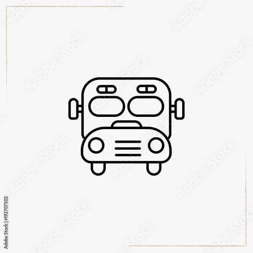 school bus line icon