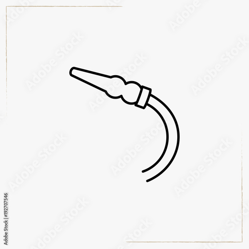hookah hose line icon
