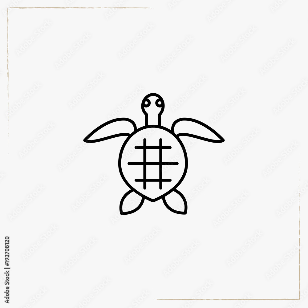 Obraz premium turtle line icon