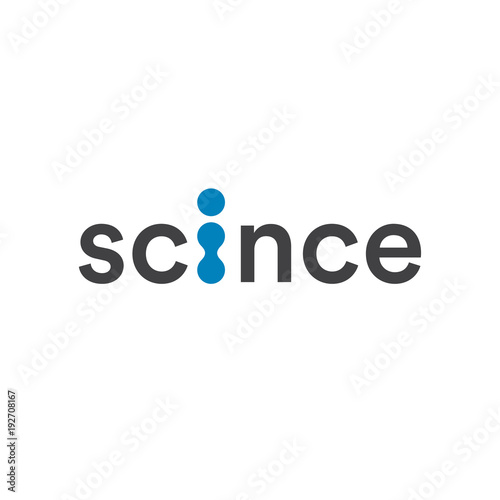 Science logo, abstract technology and laboratory symbol, artificial insemination medical clinic vector logotype.