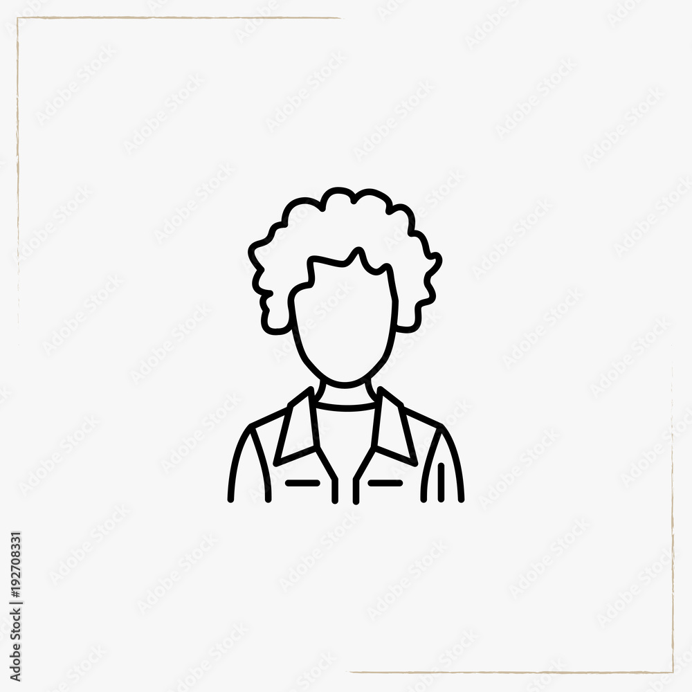 secretary avatar line icon secretary avatar line icon