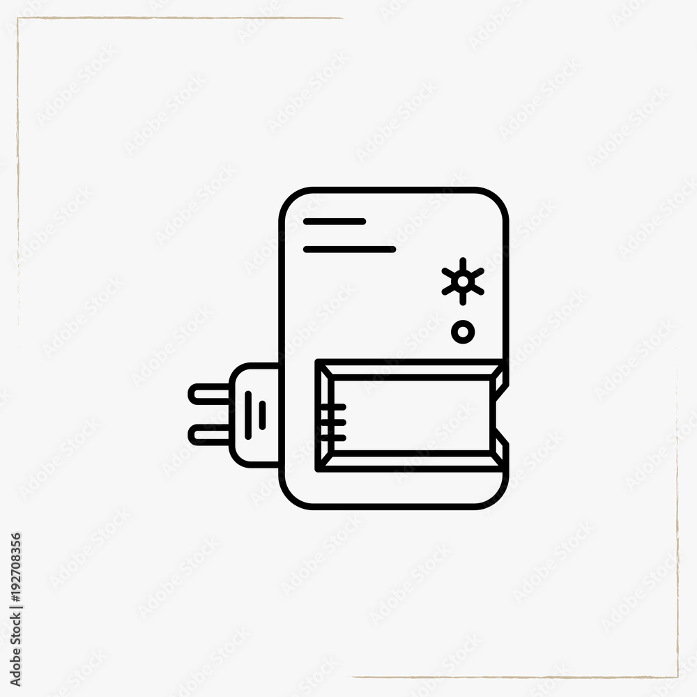 charge plug line icon charge plug line icon